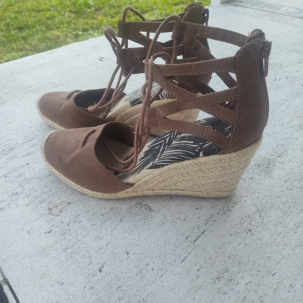 Brown Wedge Sandals